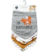 Wholesale - 5pk EXPLORER BANDANA BIBS C/P 72, UPC: 191655236583